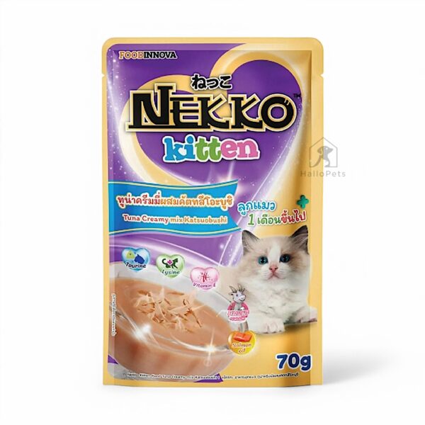 NEKKO Kitten Tuna Creamy mix Khatsuobushi Cat Food 70g