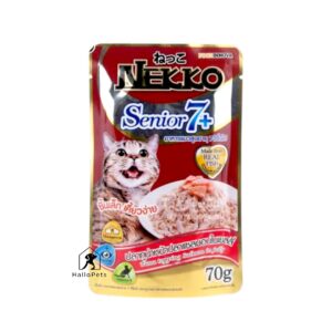 NEKKO Senior Cat Tuna Topping Salmon In Jelly 70g