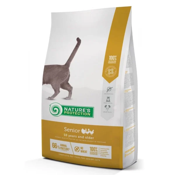 NATURES PROTECTION Dry Pet Food With Poultry For Senior Cats