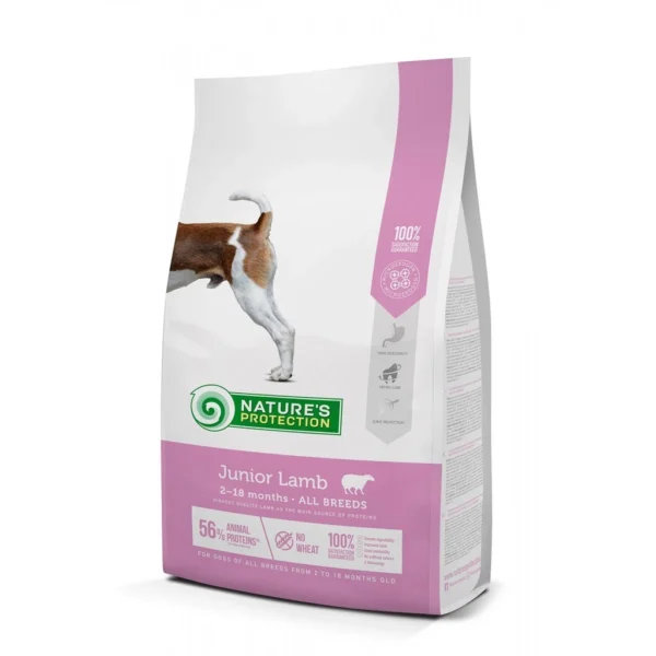 NATURES PROTECTION Dry Food For Junior All Breed Dogs With Lamb 2Kg
