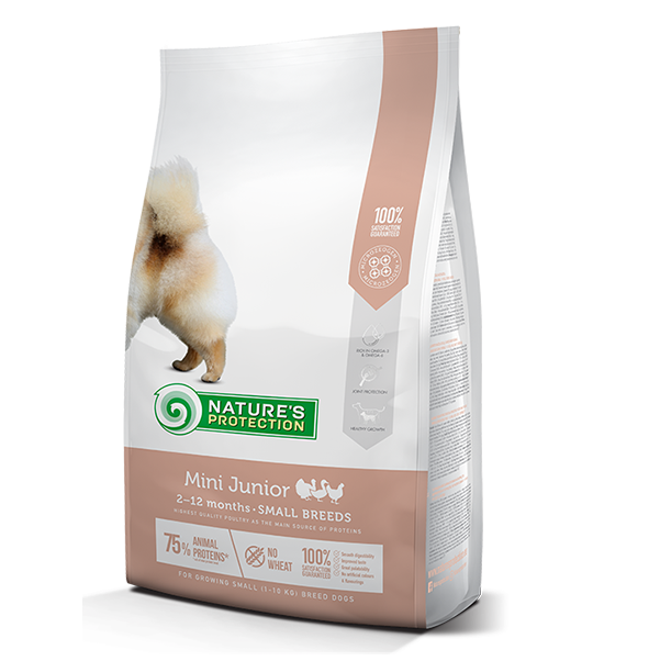 NATURES PROTECTION Dry Food For Junior Small Breed Dogs With Poultry 2Kg