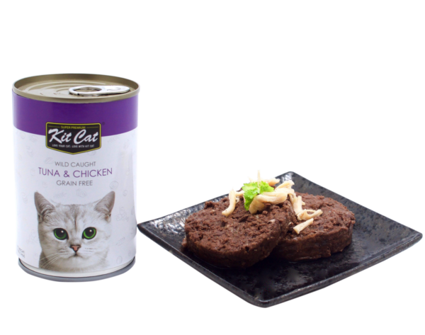 KIT CAT Grain Free Canned Cat Food Tuna & Chicken  400g - Gambar 2