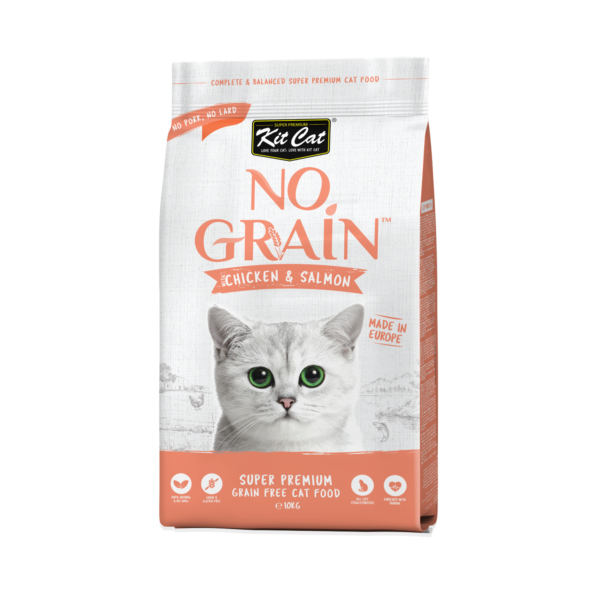 KIT CAT No Grain Chicken & Salmon Grain-Free Dry Cat Food