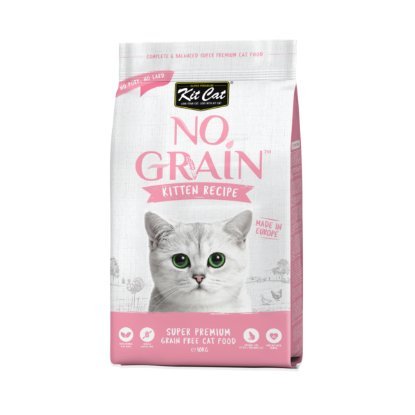 KIT CAT No Grain Kitten Recipe Grain-Free Dry Cat Food