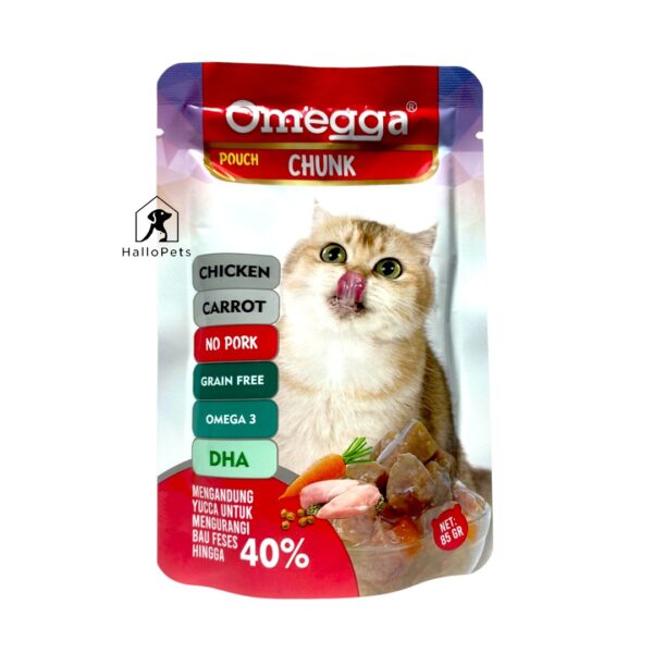 OMEGGA Cat Food Chicken Carrot Chunk