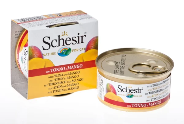 SCHESIR Tuna & Papaya Fruit Dinner Adult Canned Cat Food 75g - Gambar 3
