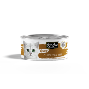 KIT CAT Gravy Chicken & Beef 70gr Premium Cat Food