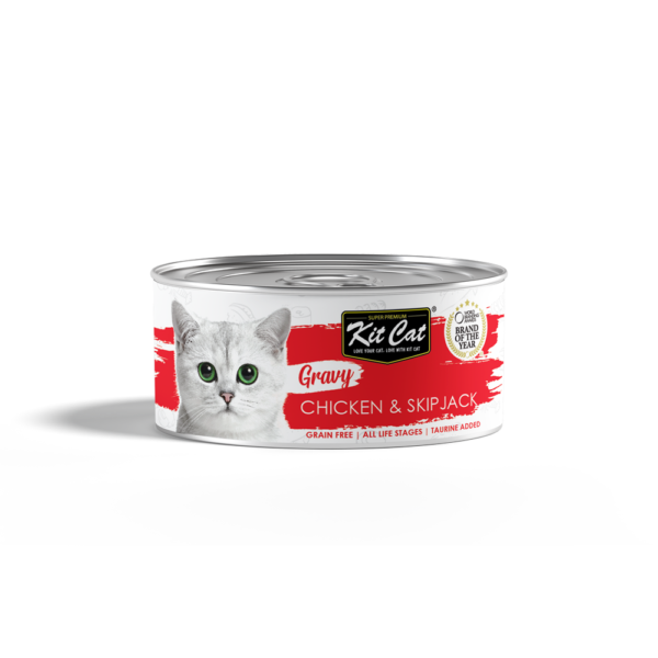 KIT CAT Gravy Chicken & Skipjack 70gr Premium Cat Food