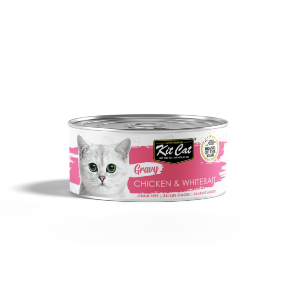 KIT CAT Gravy Chicken & Whitebait 70gr Premium Cat Food