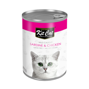 KIT CAT Grain Free Canned Cat Food Sardine & Chicken 400g
