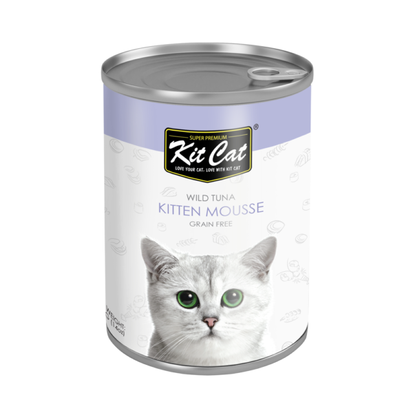 Kit Cat Grain Free Kitten Mousse Canned Cat Food Wild Tuna 400g