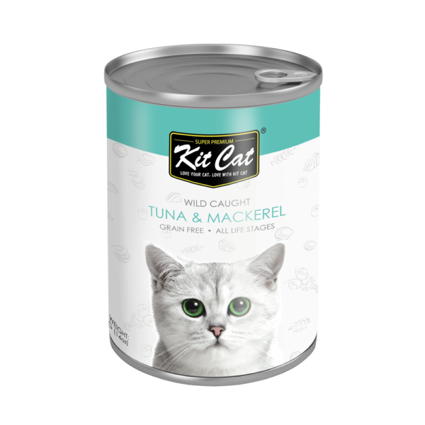 Kit Cat Grain Free Canned Cat Food Tuna with Mackerel 400g