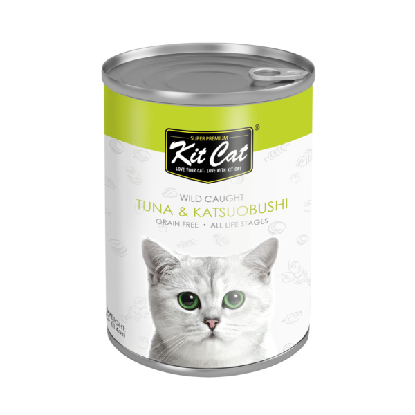 KIT CAT Grain Free Canned Cat Food Tuna With Katsuobushi 400g