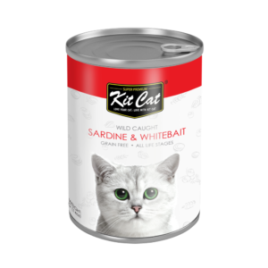 Kit Cat Grain Free Canned Cat Food Sardine & WhiteBait 400g