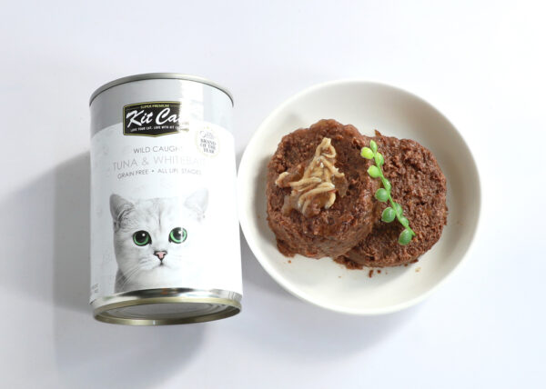 Kit Cat Grain Free Canned Cat Food Tuna with Whitebait 400g - Gambar 2