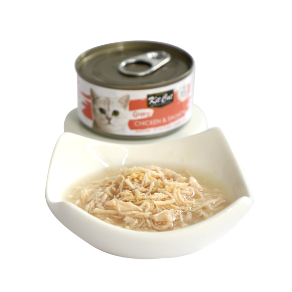 KIT CAT Gravy Chicken & Salmon 70gr Premium Cat Food - Gambar 2