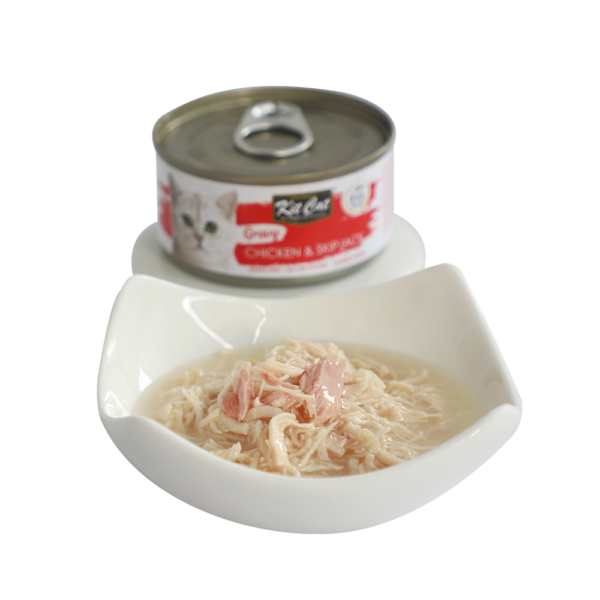 KIT CAT Gravy Chicken & Skipjack 70gr Premium Cat Food - Gambar 2