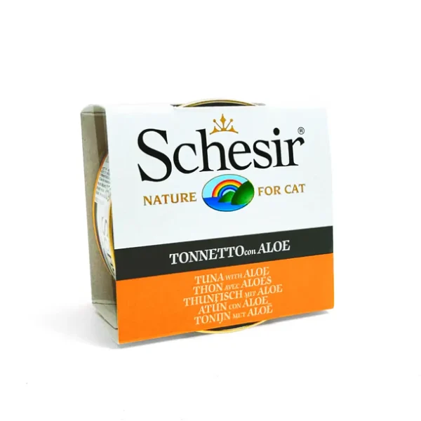 SCHESIR Tuna With Aloe In Jelly Adult Canned Cat Food 85g - Gambar 2
