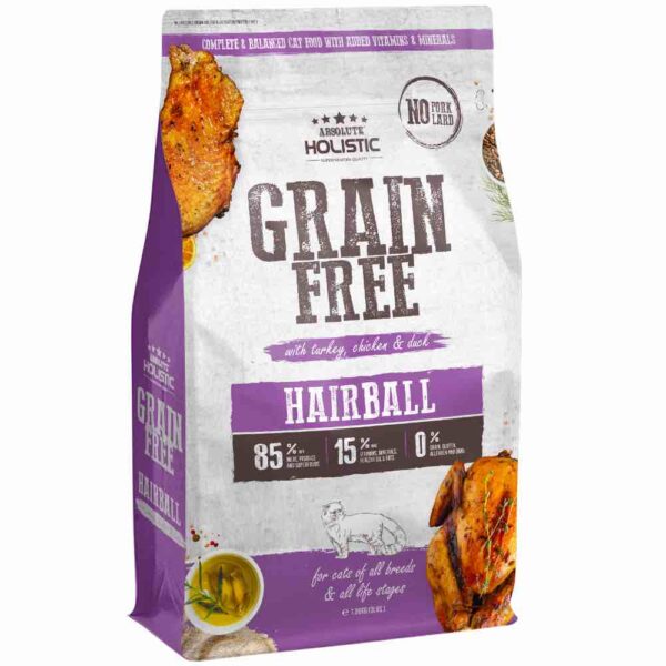 ABSOLUTE Holistic Hairball Turkey, Chicken & Duck Grain-Free Dry Cat Food