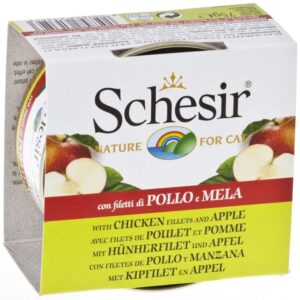 SCHESIR Chicken Fillets & Apple Fruit Dinner Adult Canned Cat Food 75g