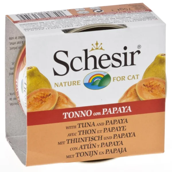 SCHESIR Tuna & Papaya Fruit Dinner Adult Canned Cat Food 75g