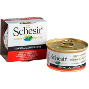 SCHESIR Tuna with Shrimp in Jelly Adult Canned Cat Food 85g