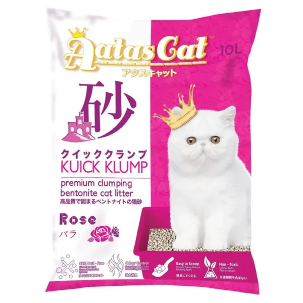 AATAS Cat Kuick Klump Bentonite Cat Litter Rose 10L