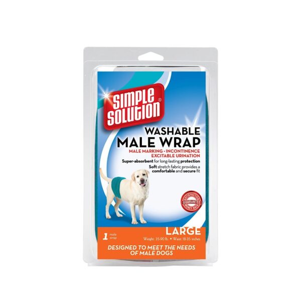 SIMPLE SOLUTION Washable Male Dog Diaper Large 35 - 90lb