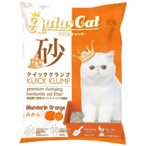 AATAS Cat Kuick Klump Bentonite Cat Litter Mandarin Orange 10L