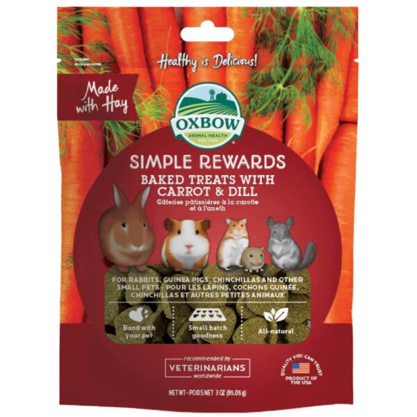 OXBOW Simple Rewards Baked Treats With Carrot & Dill For Small Animals 85g