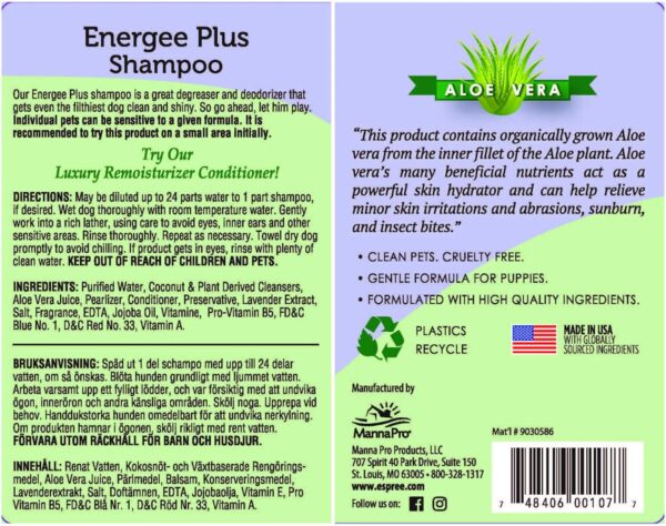 ESPREE Energee Plus Dog Shampoo 12oz 354ml - Gambar 2