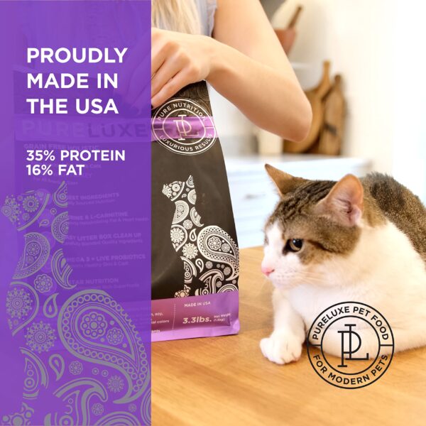 PURELUXE Grain Free Holistic Elite Nutrition For Adult Cats Made With Turkey 1,5kg - Gambar 5