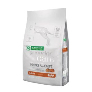 NATURES PROTECTION superior care dry food for adult, all breed dogs with red coat with poultry 1,5 Kg