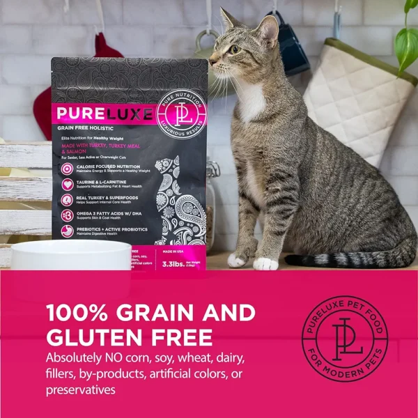 PURELUXE Grain Free Holistic For Healty Weight Cats 1,5kg - Gambar 4
