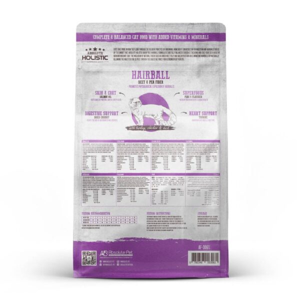 ABSOLUTE Holistic Hairball Turkey, Chicken & Duck Grain-Free Dry Cat Food - Gambar 3