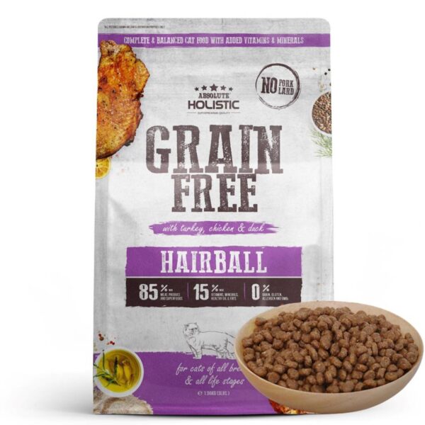 ABSOLUTE Holistic Hairball Turkey, Chicken & Duck Grain-Free Dry Cat Food