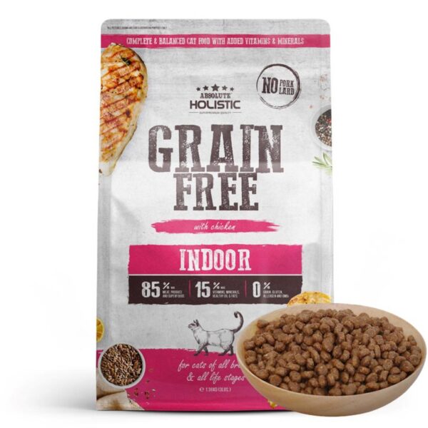 Absolute Holistic Grain Free Indoor Cat Food Makanan Kucing Grain Free