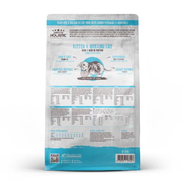 ABSOLUTE Holistic Kitten Chicken & Salmon Grain-Free Dry Cat Food - Gambar 3