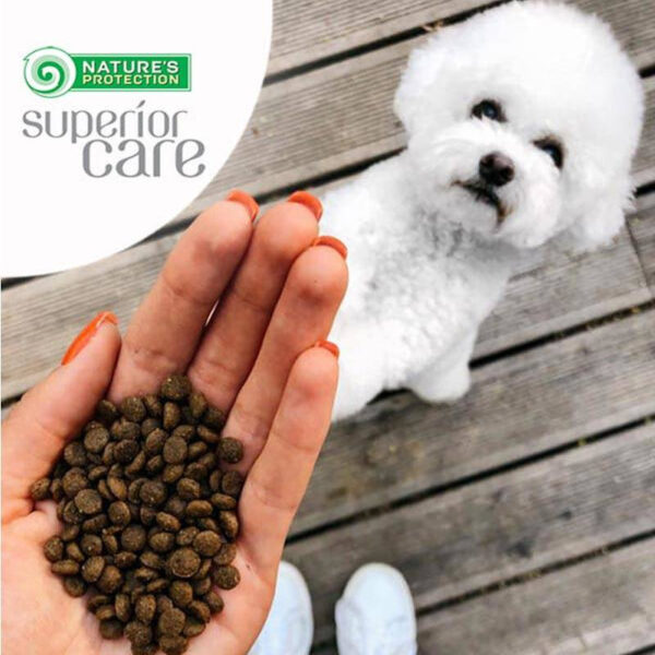 NATURES PROTECTION superior care dry grain free food for puppies of all breeds white coat, with salmon 1,5Kg - Gambar 6