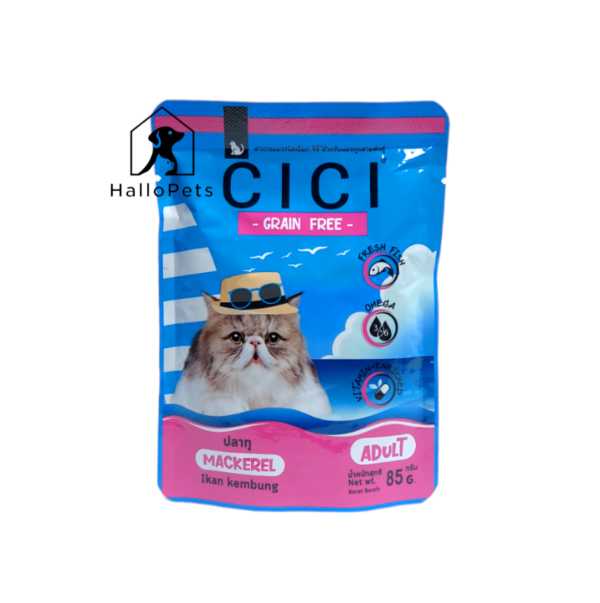 CICI Pouch Grain Free Mackerel Adult Cat Food 85g