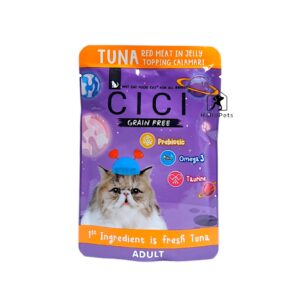 CICI Poch Grain Free Tuna Red Meat In Jelly Topping Calamari Adult Cat Food