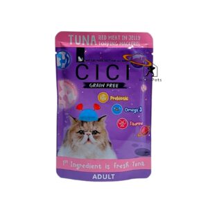 CICI Poch Grain Free Tuna Red Meat In Jelly Topping Mackerel Adult Cat Food