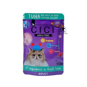 CICI Pouch Grain free Tuna Red Meat Topping Chicken In Jelly Adult Cat Food