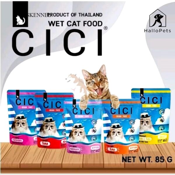 CICI Pouch Grain Free Mackerel Adult Cat Food 85g - Gambar 3
