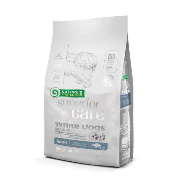 NATURE'S PROTECTION SUPERIOR CARE dry grain free food for adult, small and mini breed dogs with white fish