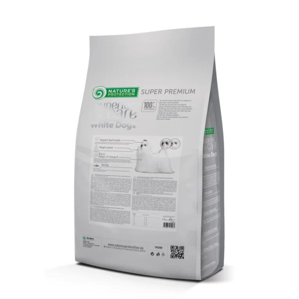 NATURES PROTECTION superior care dry grain free pet food with herring for adult dogs of small breeds with white coat 1,5Kg - Gambar 2