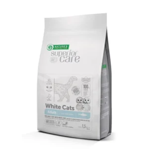 NATURES PROTECTION Superior Care Dry Cat Food Grain Free For Adult White Cats 1,5 kg