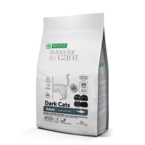 NATURES PROTECTION Superior Care Grain Free Adult Cat Food - All Breed Cats With Dark Coat 1,5 kg