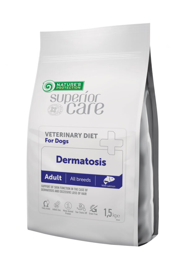 NATURES PROTECTION Veterynary Dermatosis 1.5Kg Makanan Anjing dengan Kebutuhan khusus