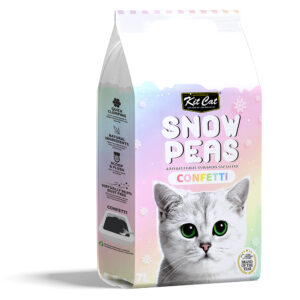 KIT CAT Snow Peas (Confetti) Pasir Kucing Gumpal Organik Anti Bakterial 7L